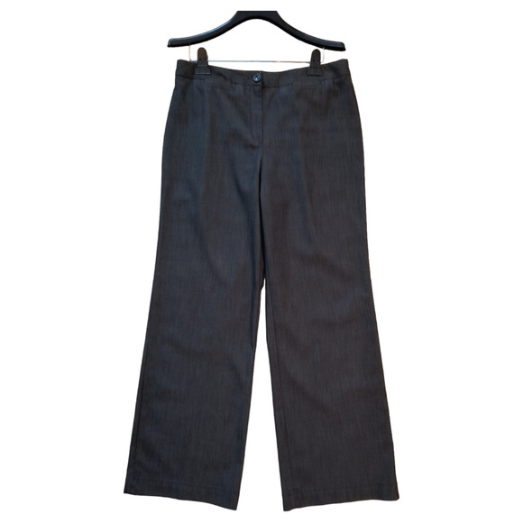 J. Jill Stretch Dress Pants Woman's Sz 12 Gray Flat Front Hi Rise Career Office - Picture 3 of 14